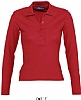 Polo Mujer Manga Larga Podium Sols - Color Rojo